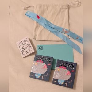 Loewe Bundle Dust Bag Suna Fujita Deep Sea Booklets, Ribbon And Envelope EUC